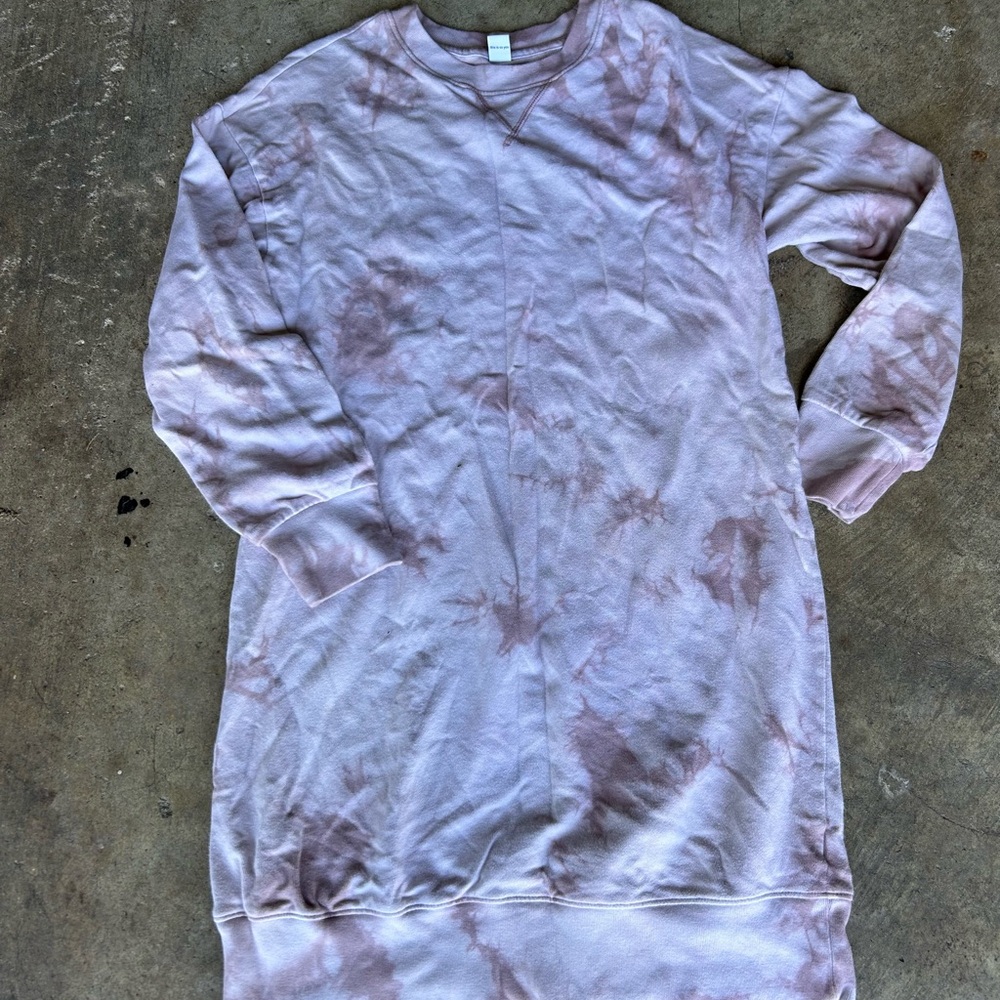 Old Navy Lavender Tie-Dye Long Sleeve Dress
